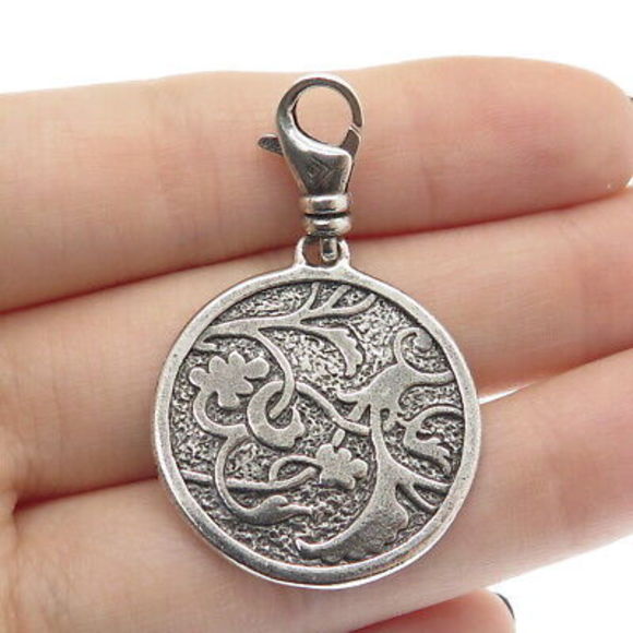Jewelry - SILPADA Sterling Silver Vintage Dream It Reversible Disc Lobster Clasp Pendant